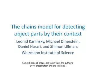 The chains model for detecting object parts by their context