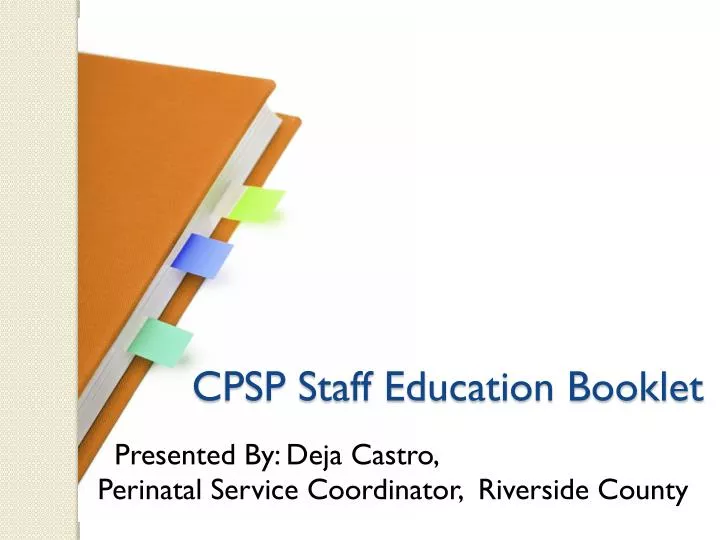 cpsp staff education booklet
