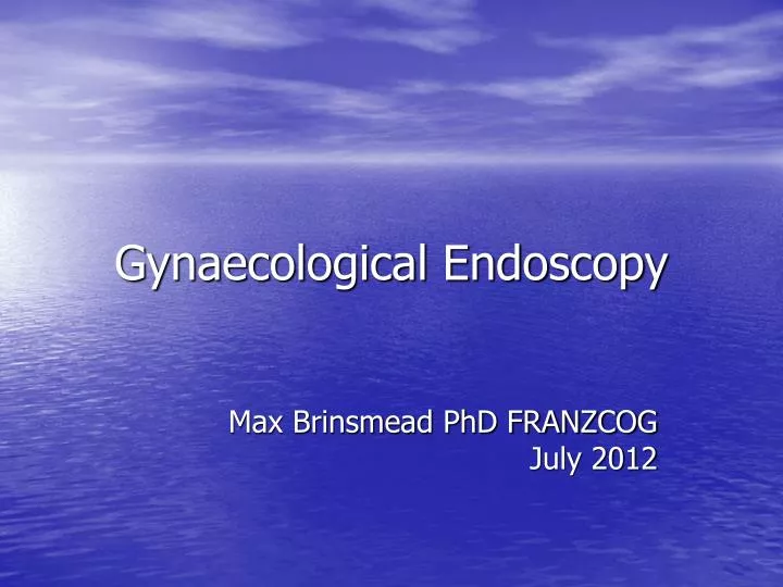 gynaecological endoscopy