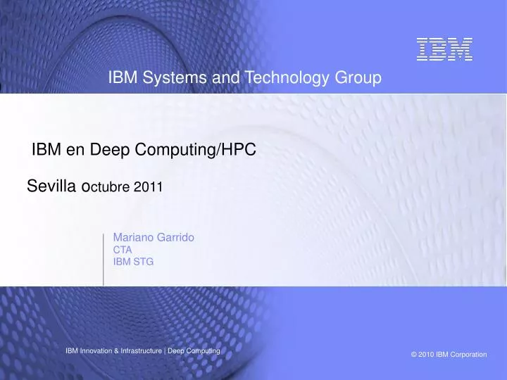 ibm en deep computing hpc sevilla o ctubre 2011