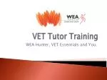 VET Tutor Training - slide 1