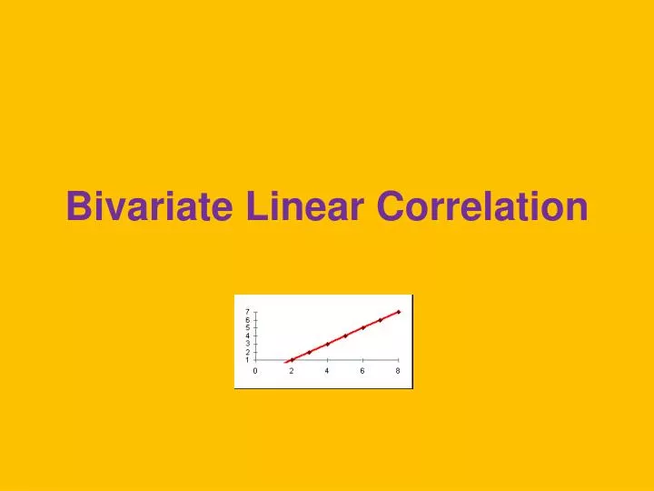 bivariate linear correlation