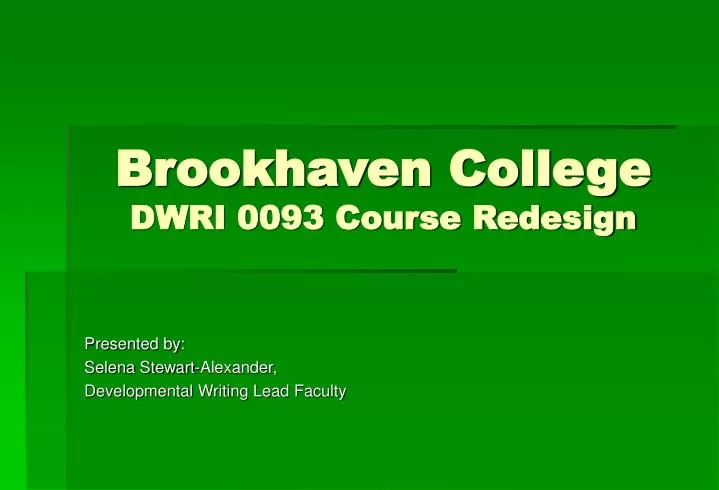 brookhaven college dwri 0093 course redesign