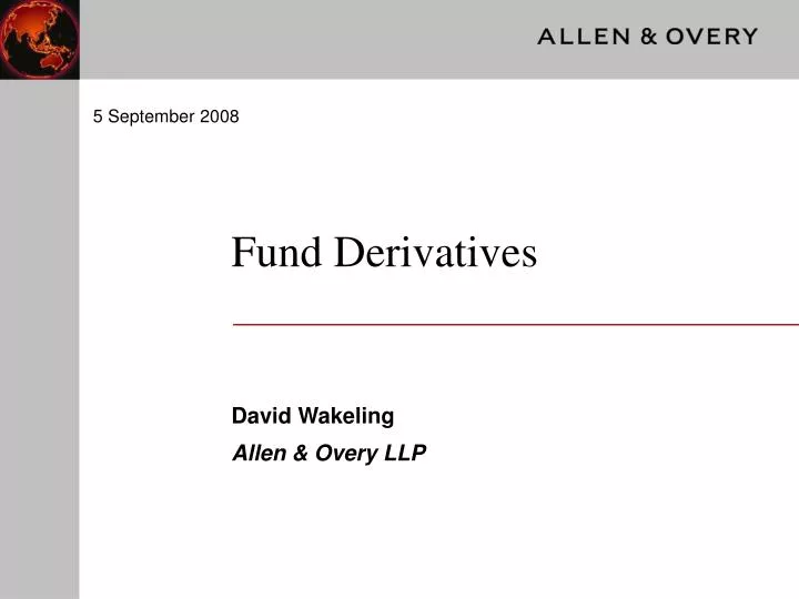 fund derivatives