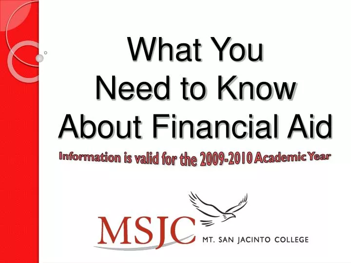 what you need to know about financial aid