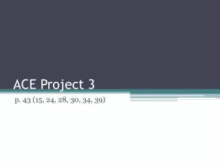 ACE Project 3