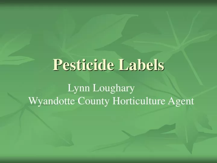 pesticide labels