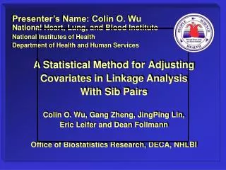A Statistical Method for Adjusting Covariates in Linkage Analysis With Sib Pairs