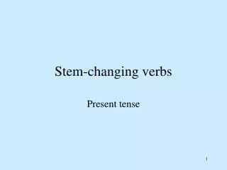 Stem-changing verbs