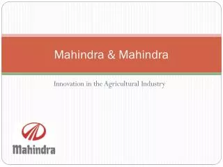 Mahindra &amp; Mahindra