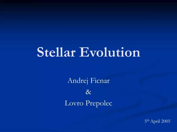 stellar evolution