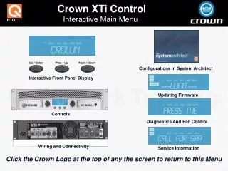 Crown XTi Control
