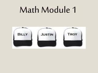 Math Module 1