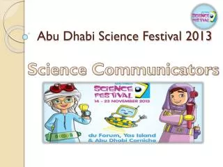 Abu Dhabi Science Festival 2013