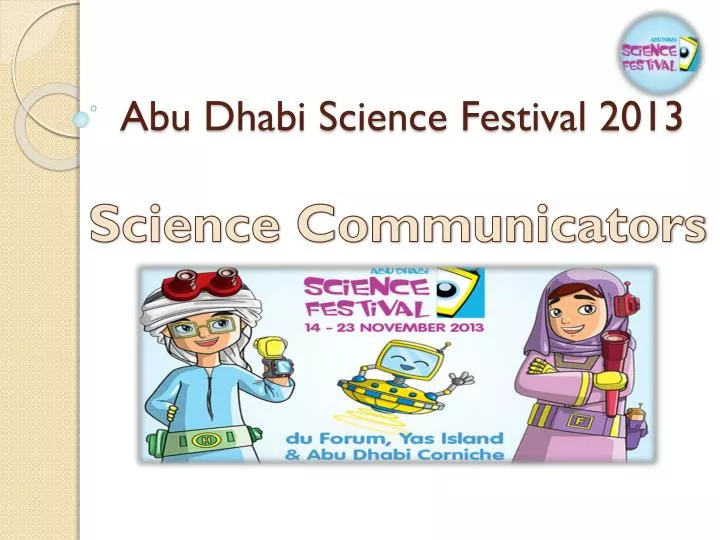abu dhabi science festival 2013