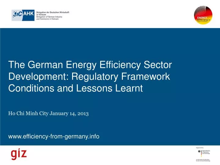 the german energy efficiency sector development regulatory framework conditions and lessons learnt