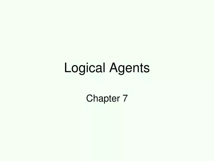 logical agents