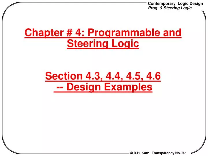 chapter 4 programmable and steering logic section 4 3 4 4 4 5 4 6 design examples