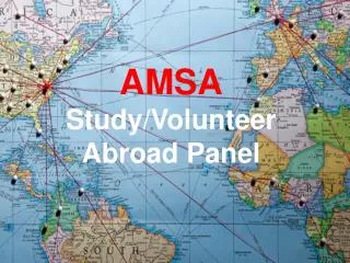 AMSA Study/Volunteer Abroad Panel