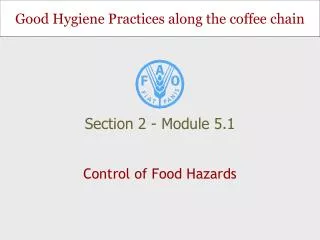 Control of Food Hazards