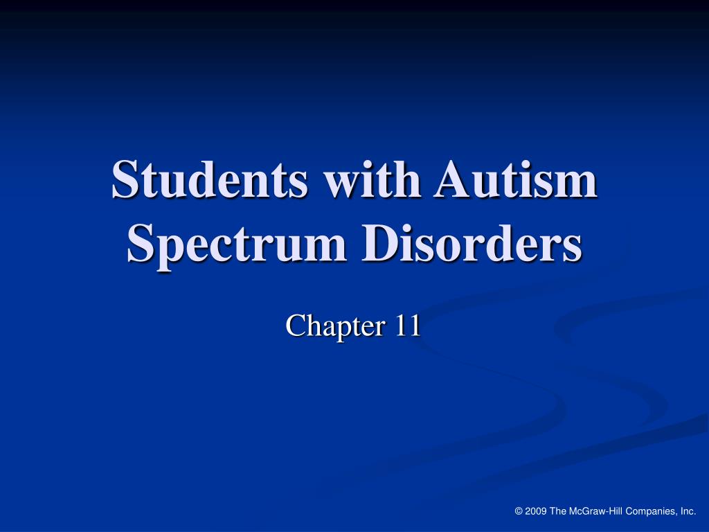 PPT - Students with Autism Spectrum Disorders PowerPoint Presentation ...