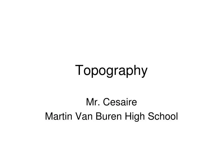 topography