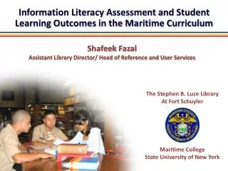 Information Literacy Assessment and Student Learning Outcomes in the Maritime Curriculum