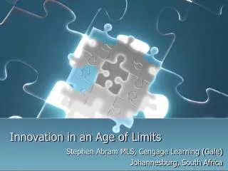Innovation in an Age of Limits