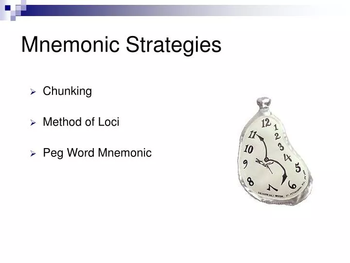 mnemonic strategies