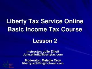 Liberty Tax Service Online Basic Income Tax Course Lesson 2