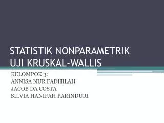 statistik nonparametrik uji kruskal wallis