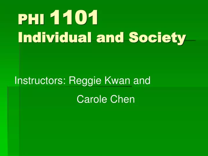 phi 1101 individual and society