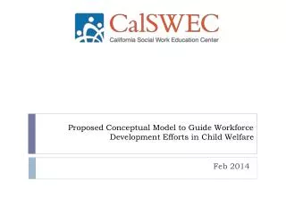 Proposed Conceptual Model to Guide Workforce Development Efforts in Child Welfare