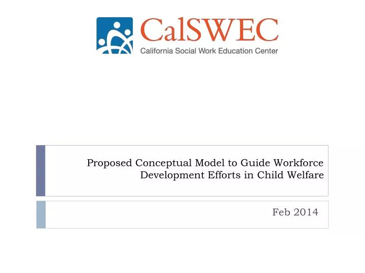 proposed conceptual model to guide workforce development efforts in child welfare