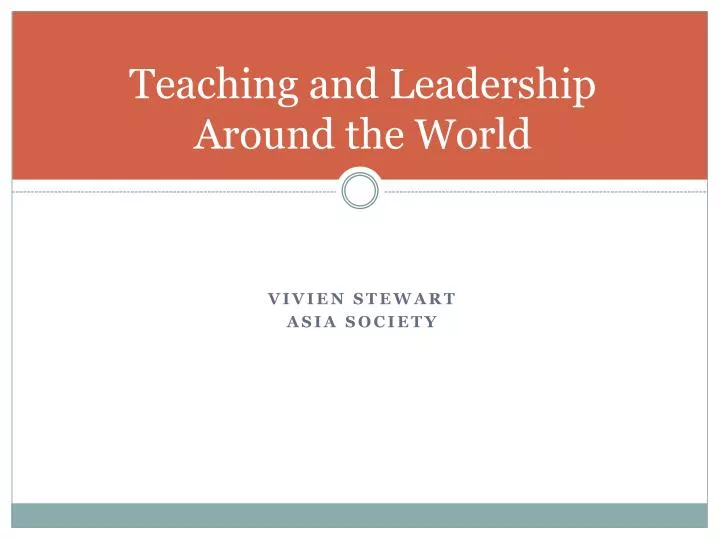 teaching and leadership around the world