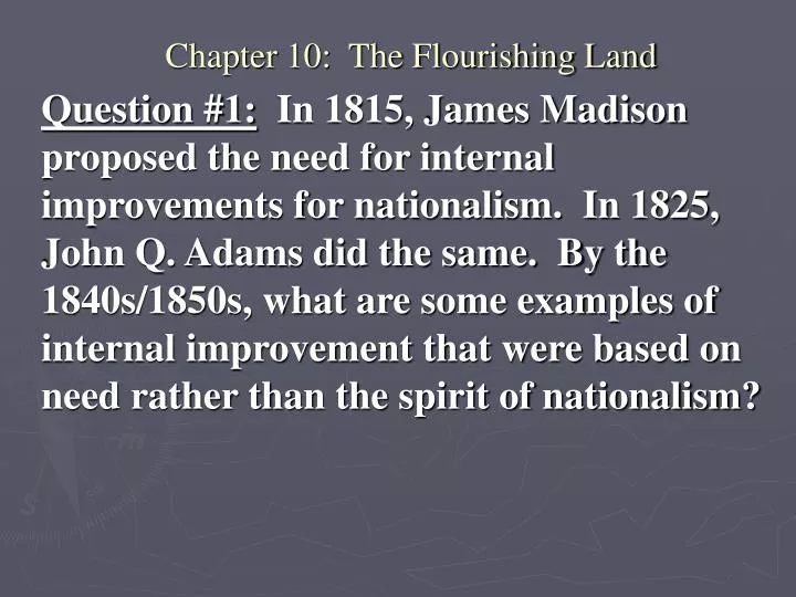 chapter 10 the flourishing land