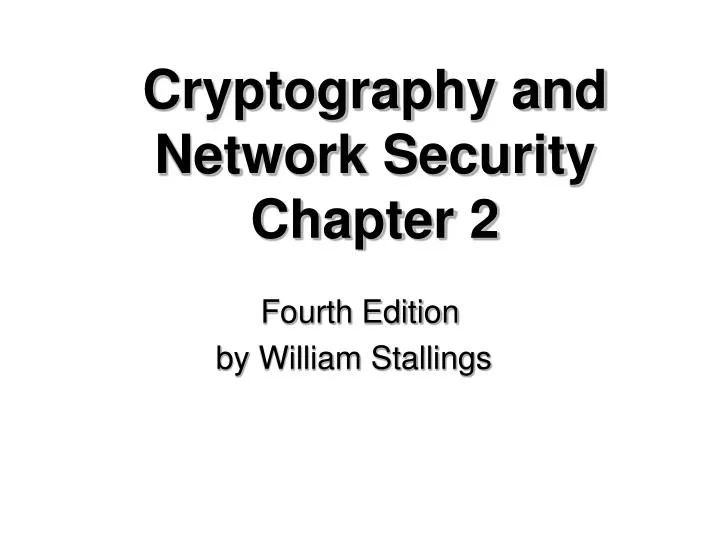 cryptography and network security chapter 2