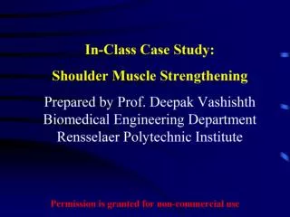 Case Study Shoulder Muscle Strengthening