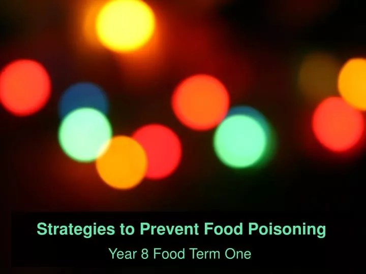 strategies to prevent food poisoning