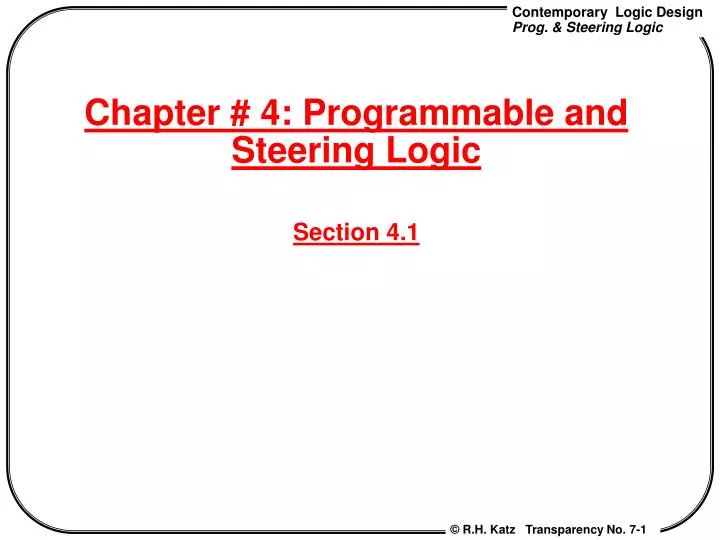 chapter 4 programmable and steering logic section 4 1