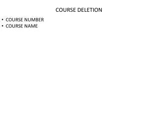 course deletion