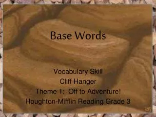 Base Words