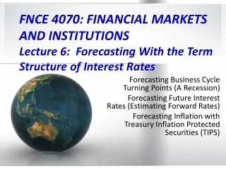 Forecasting Business Cycle Turning Points (A Recession)