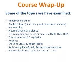 Course Wrap-Up