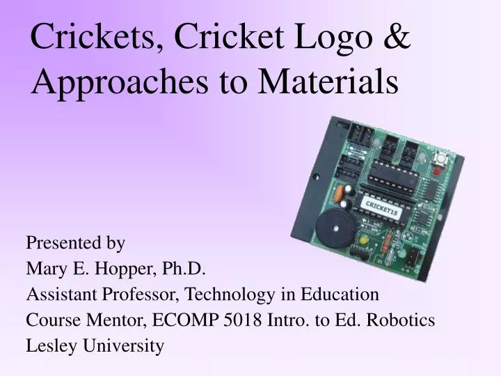 crickets cricket logo approaches to materials