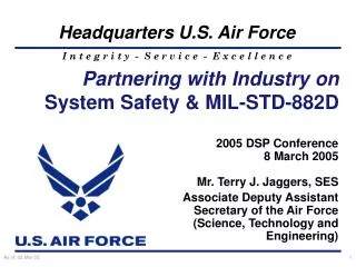 Partnering with Industry on System Safety &amp; MIL-STD-882D