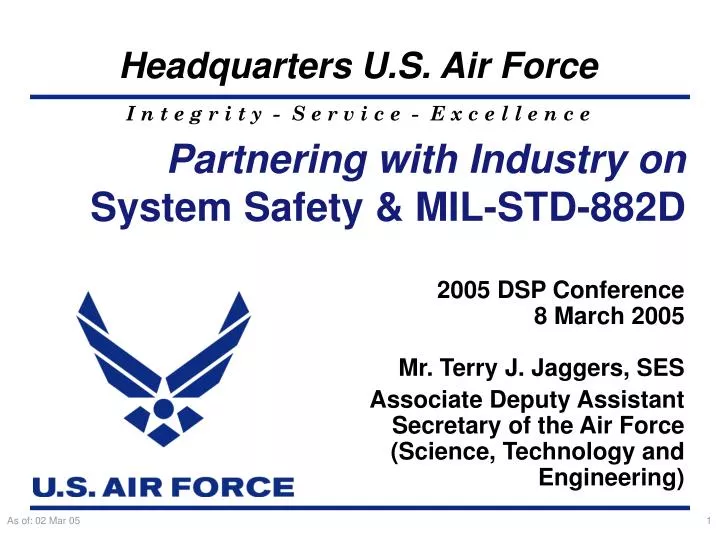 partnering with industry on system safety mil std 882d