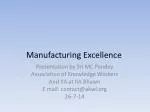 Manufacturing Excellence - slide 1