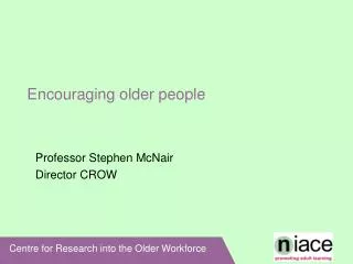 Encouraging older people