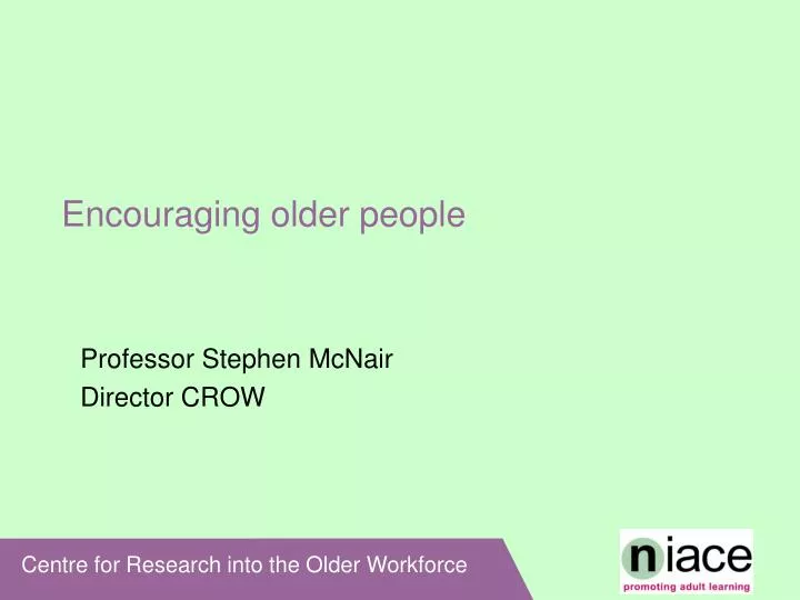 encouraging older people